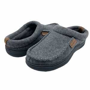 Dearfoams‎ Wool Blend Gray Warm Memory Foam Slipper